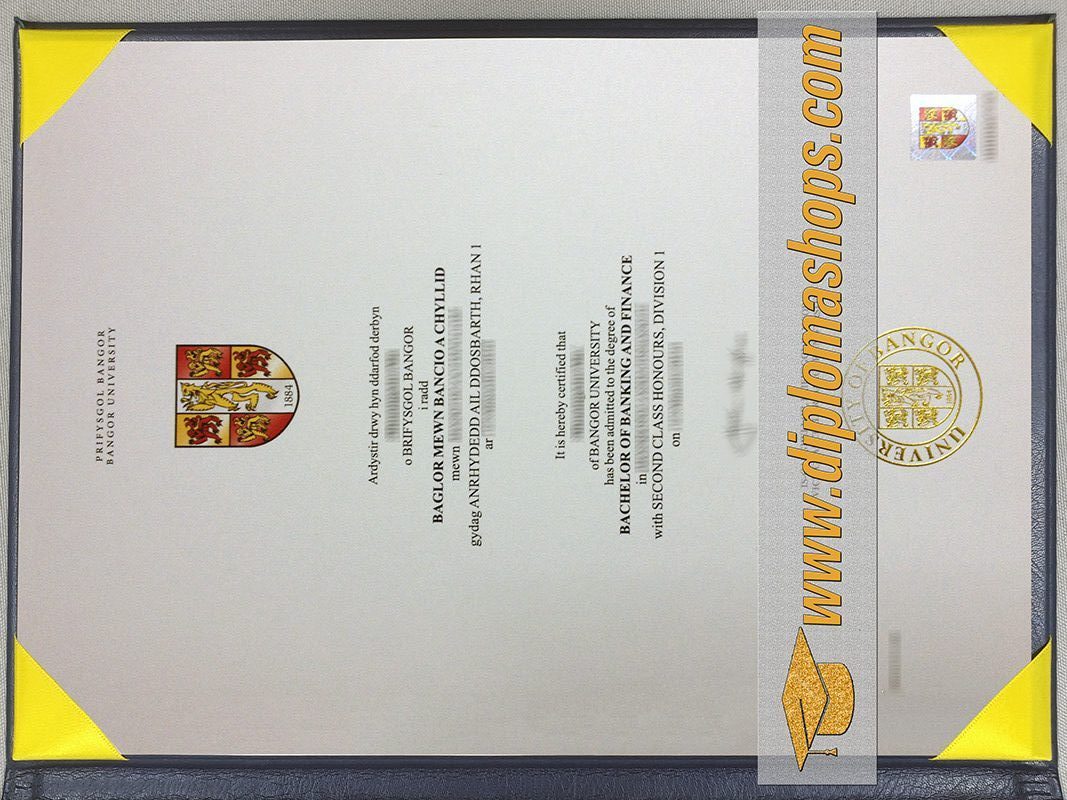 Bangor University diploma certificate
