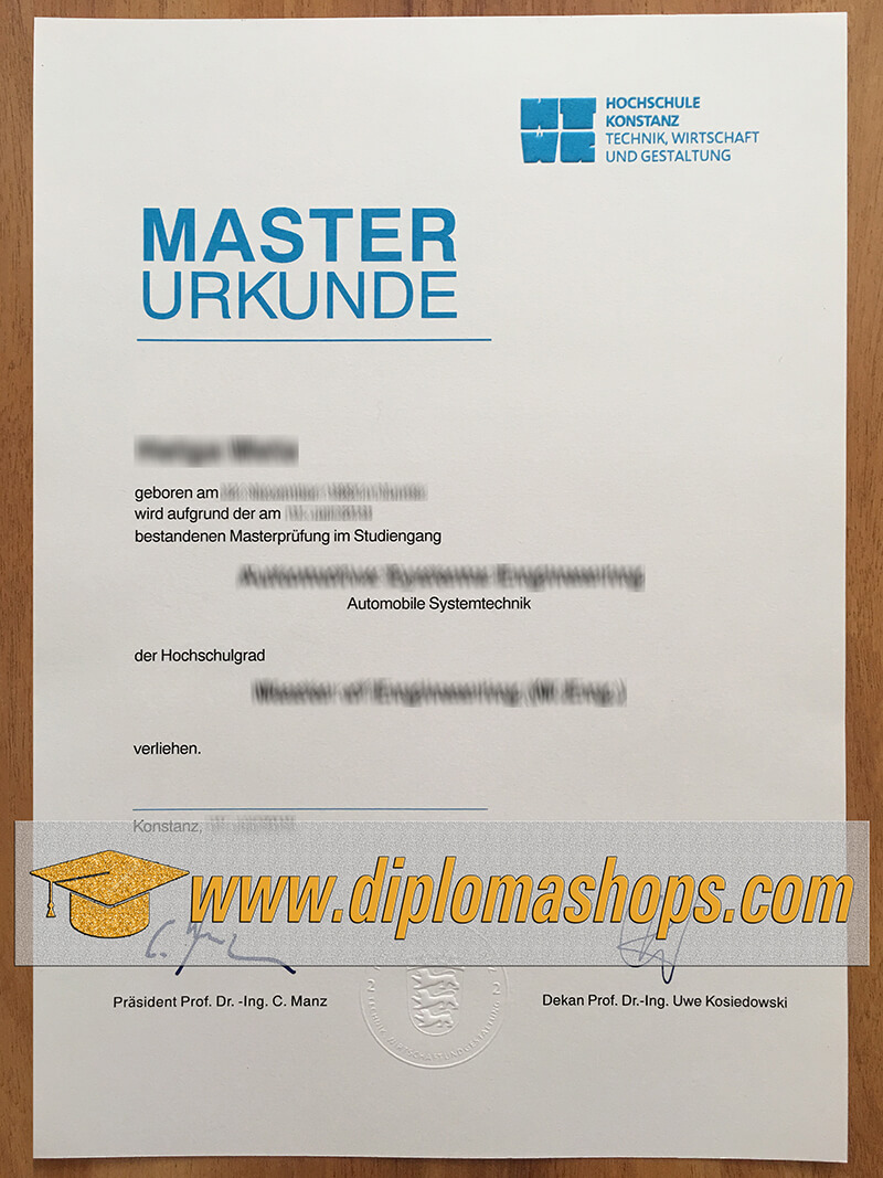 Hochschule Konstanz Fake Diploma