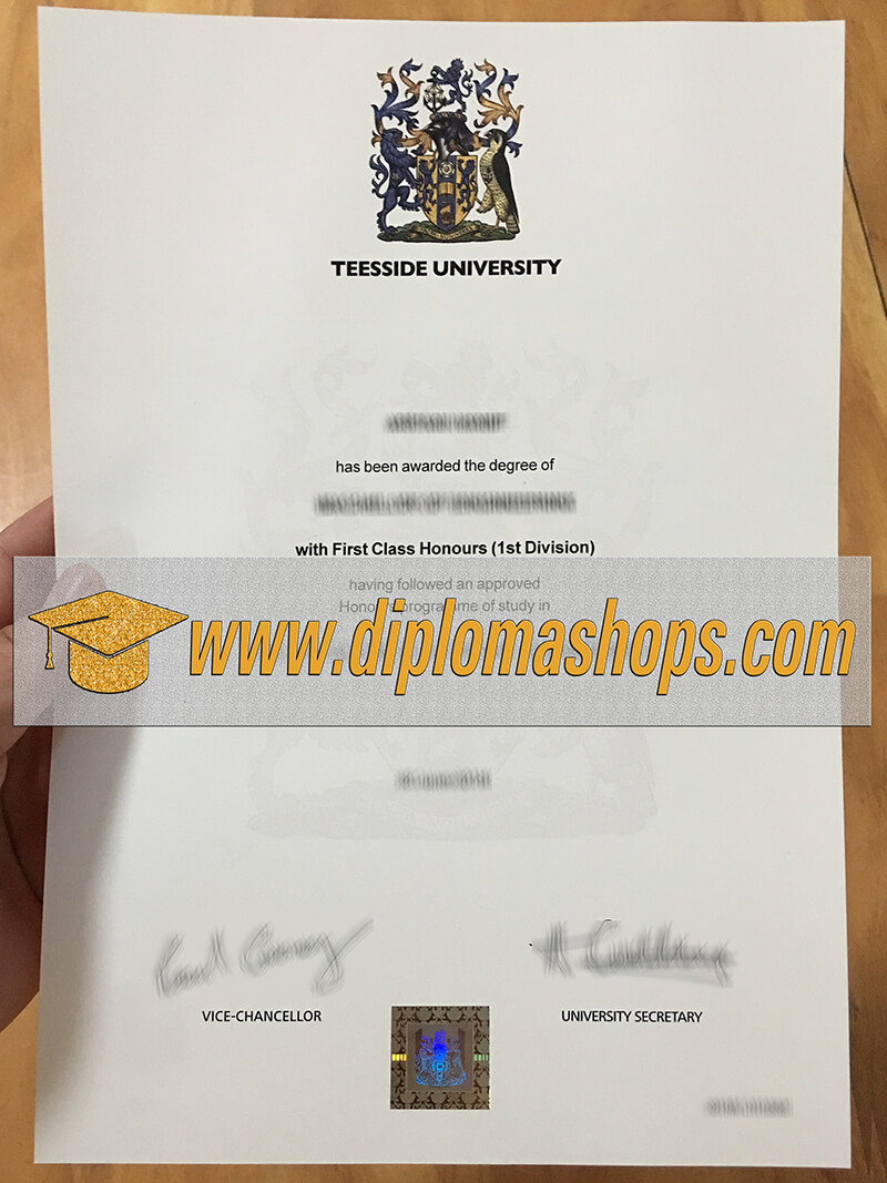 Teesside University fake degree certificate