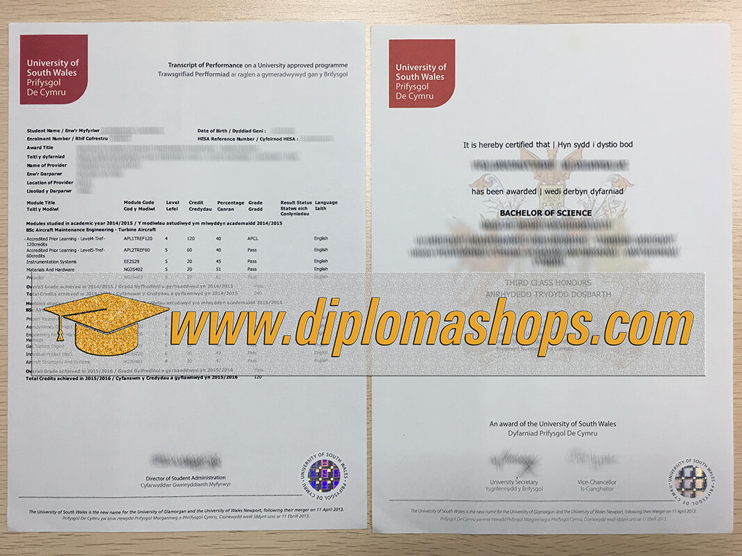 The University of South Wales fake diploma