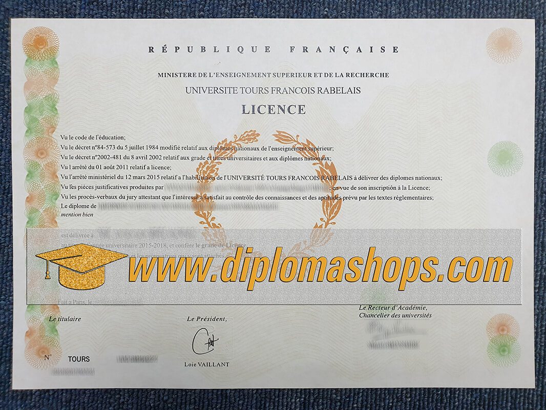 Université François Rabelais de Tours diploma