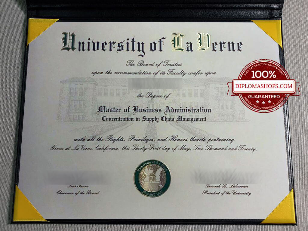 University of La Verne diploma