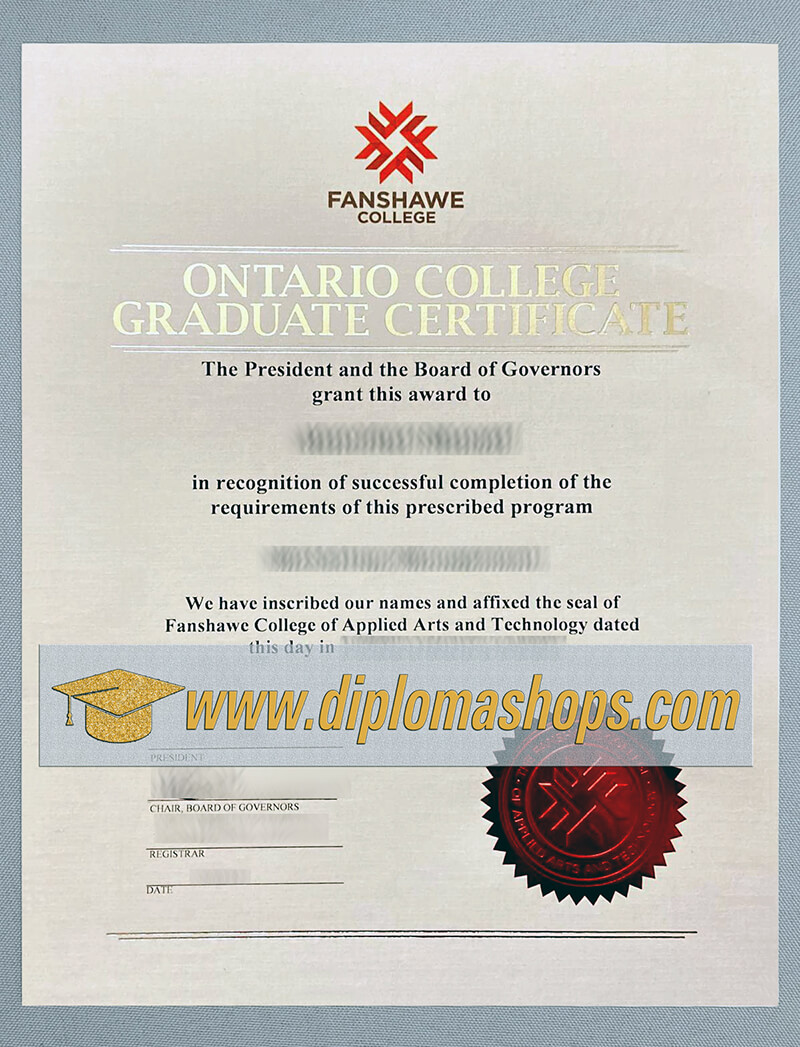 buy fake Fanshawe College diploma