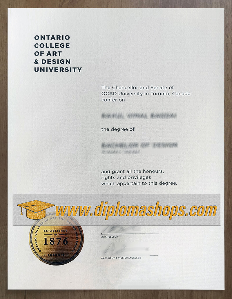 buy Ontario College of Art & Design University diploma