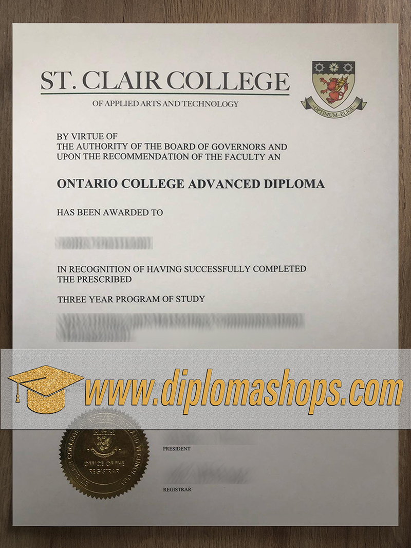 buy ST Clair College diploma