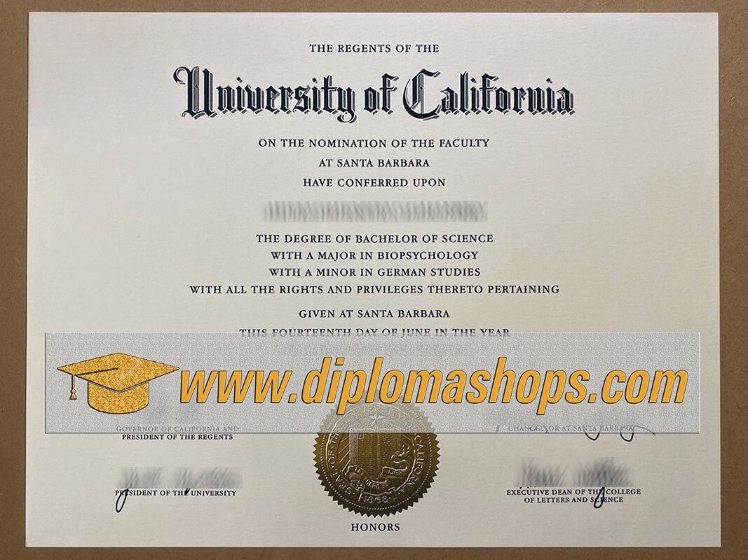 buy University of California Santa Barbara fake diploma