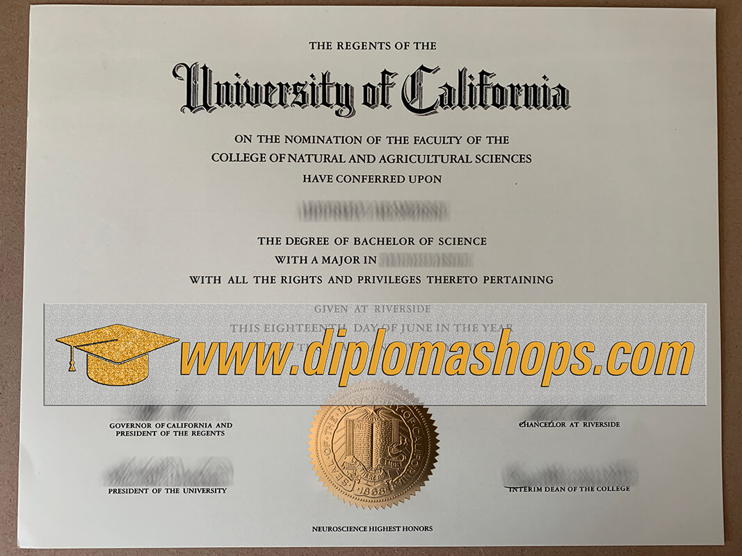 Buy University of California Riverside diploma