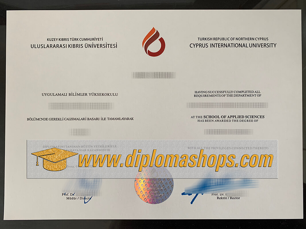 Buy fake Cyprus International University diploma