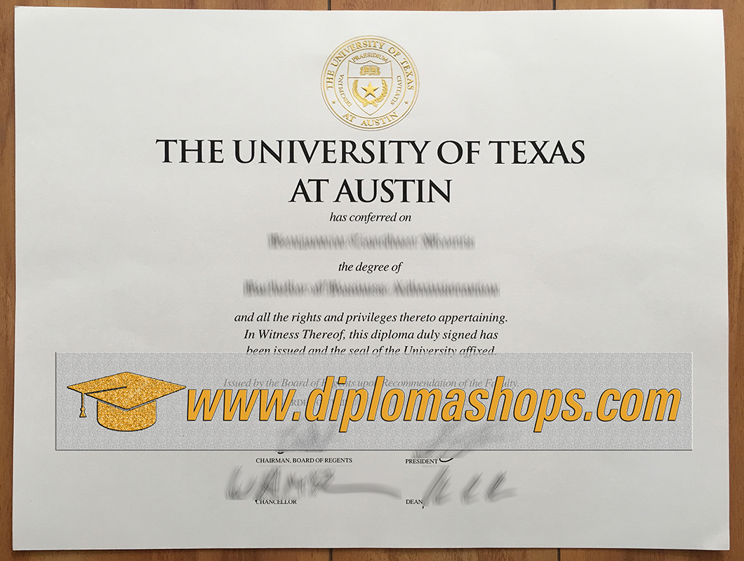 University of Texas at Austin fake diploma certificate