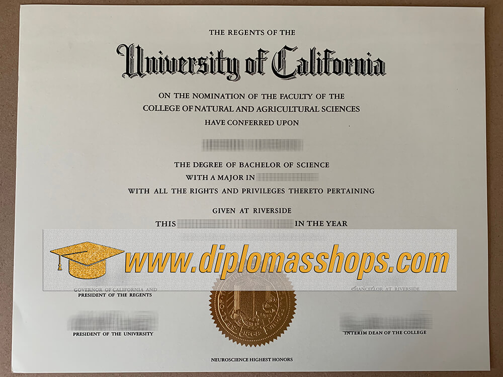 University of California Riverside diploma certificate, fake University of California Riverside degree, UC Riverside diploma