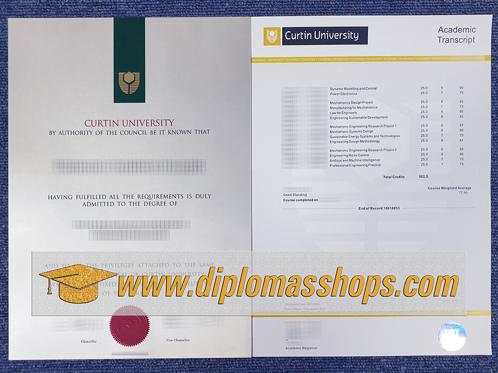 Fake Curtin University diploma