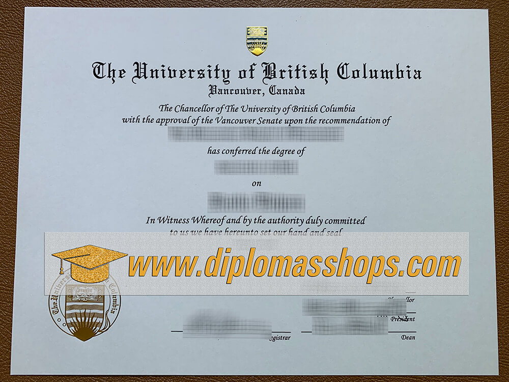 fake UBC diploma, fake University of British Columbia diploma