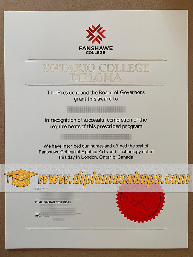 fake Fanshawe College diploma, fake Fanshawe College degree
