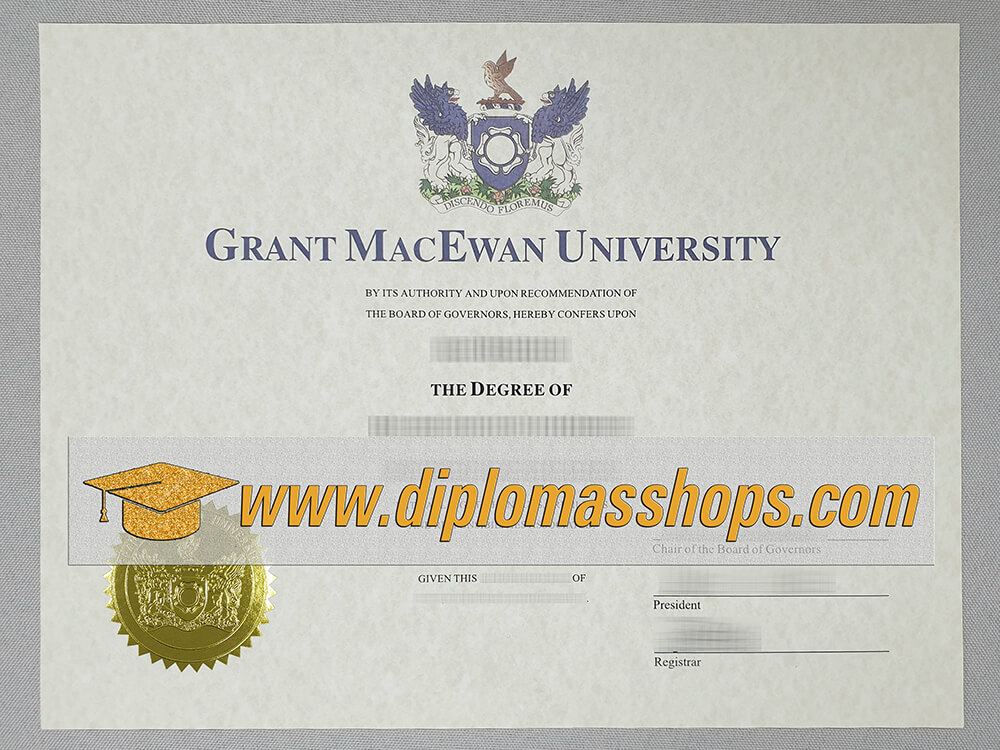 fake Grant MacEwan University diploma, fake Grant MacEwan University degree certificate