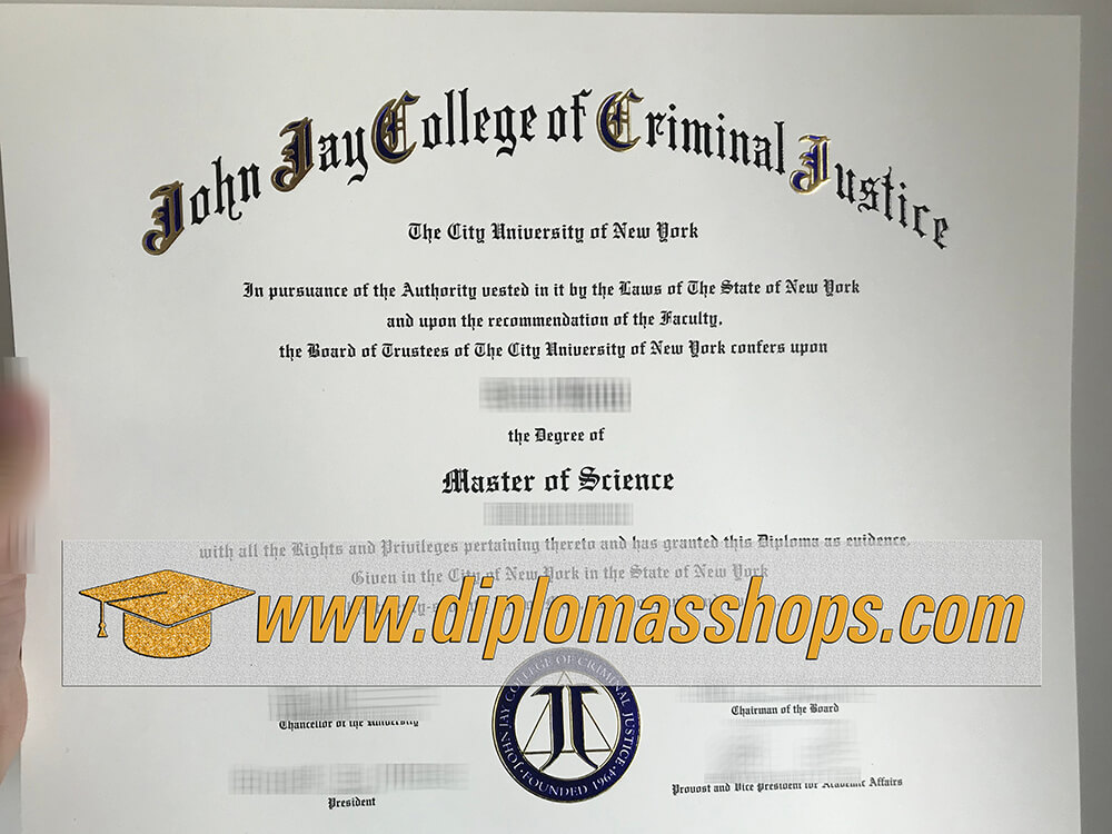 fake John Jay College Criminal Justice diploma