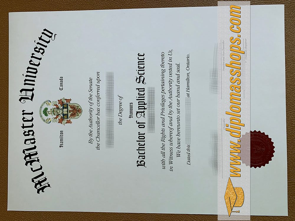 fake McMaster University diploma, fake McMaster University degree