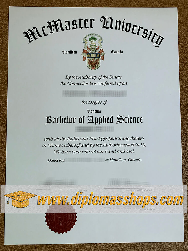 fake McMaster University diploma, fake McMaster University degree