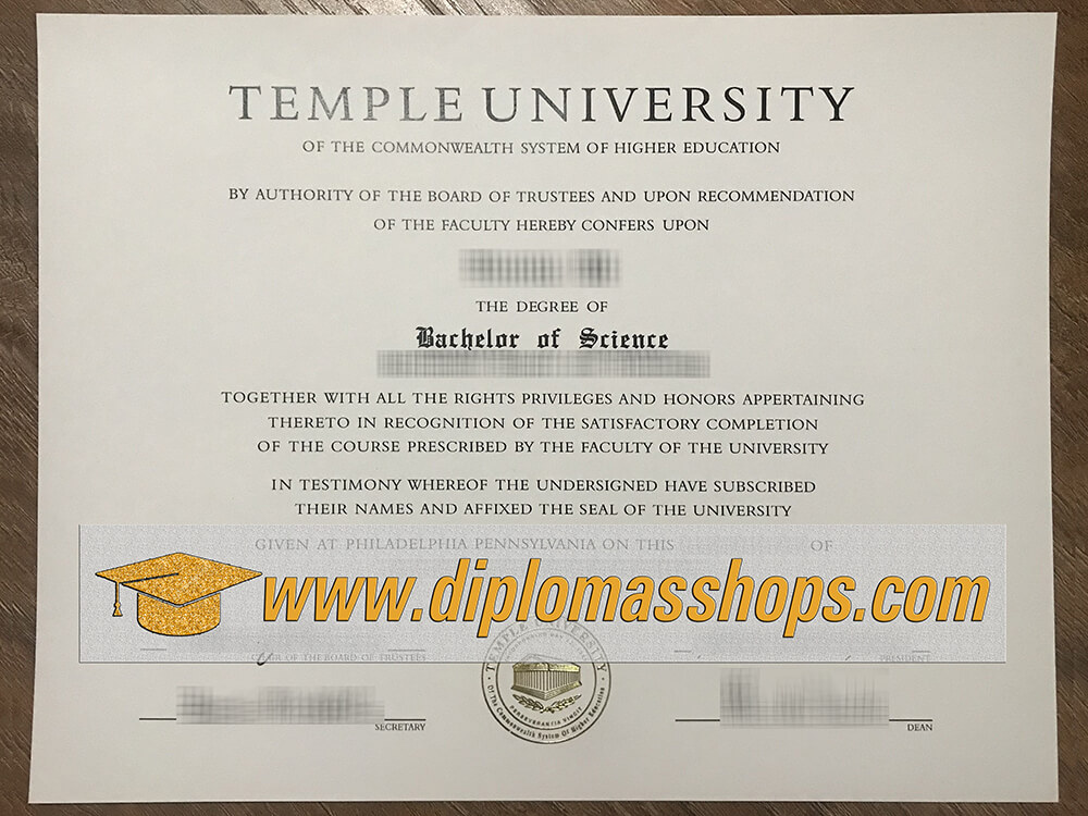 fake Temple University diploma, fake Temple University degree certificate