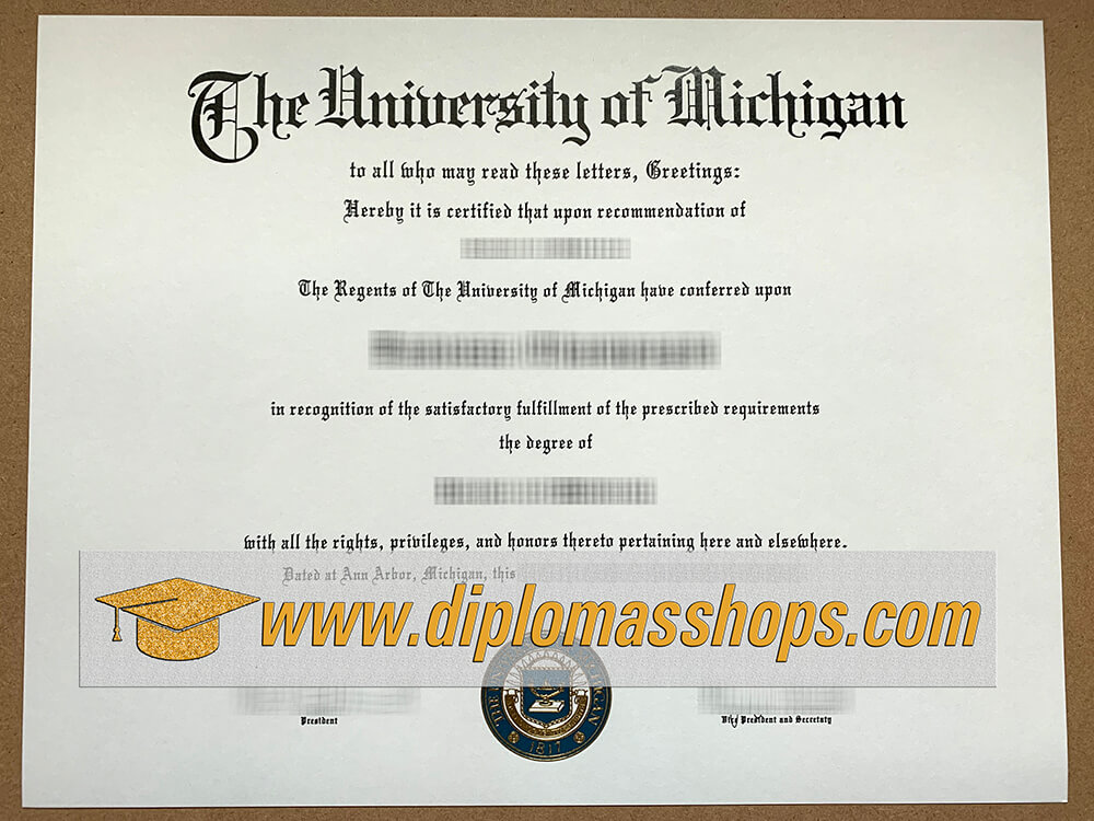 fake University of Michigan diploma, fake University of Michigan degree certificate