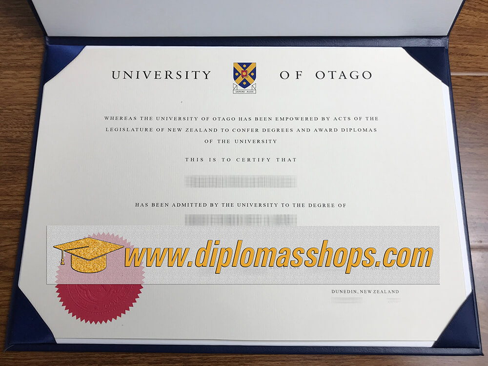 fake University of Otago diploma